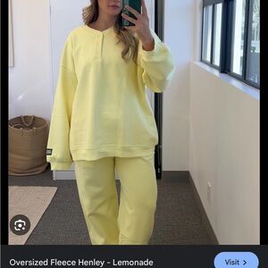 Oversized fleece Henley Daily drills sweatshirt